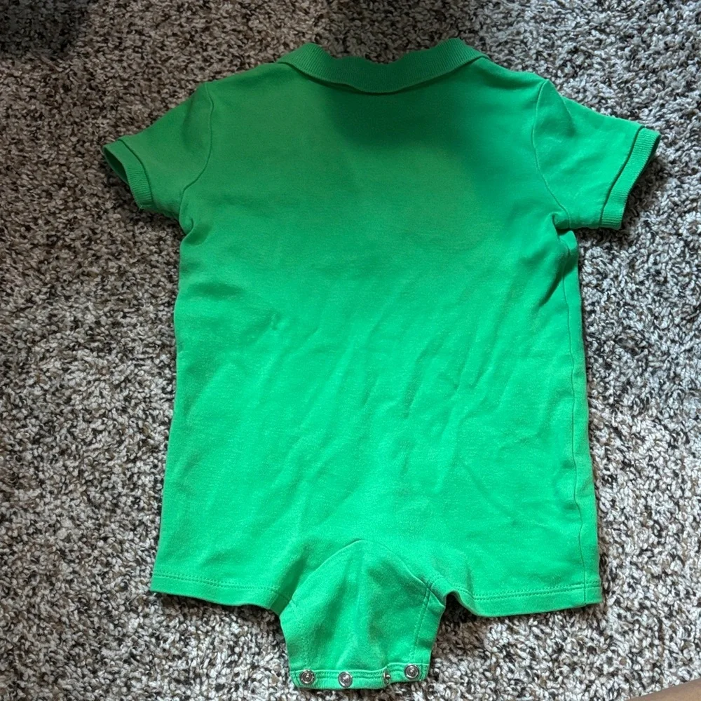 Ralph Lauren Bright Green Polo One-Piece 9 Months